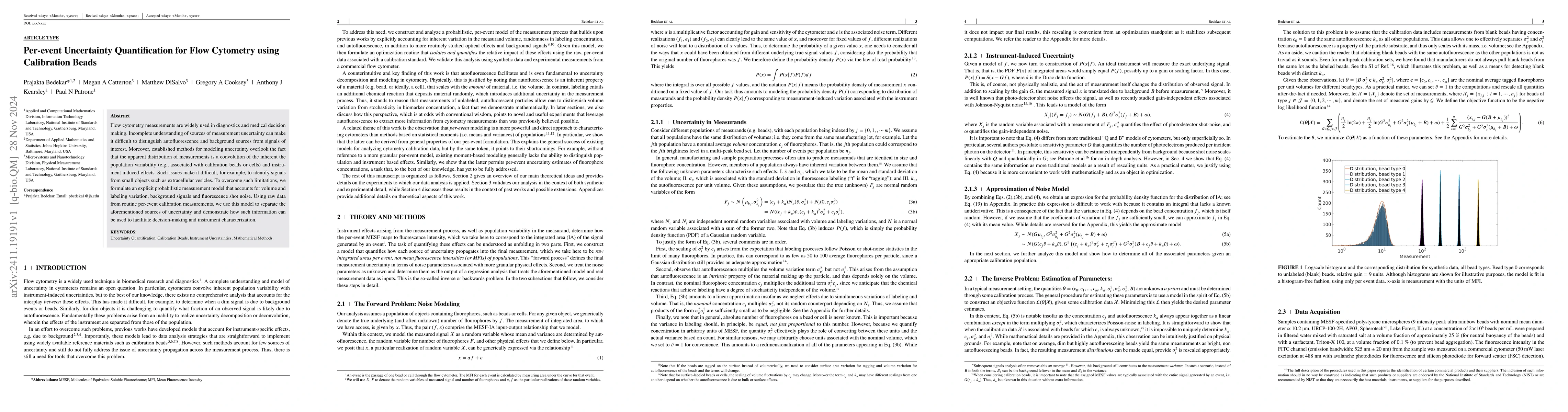 Thumbnail for Per-event Uncertainty Quantification for Flow Cytometry using
  Calibration Beads