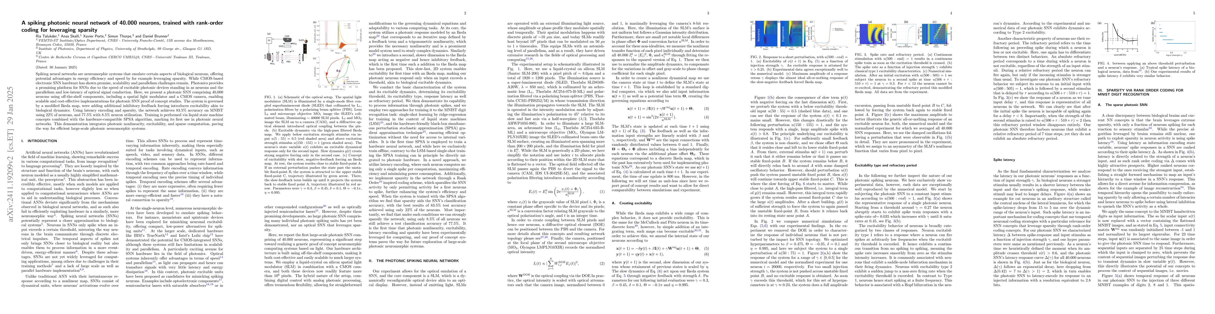 Thumbnail for A spiking photonic neural network of 40.000 neurons, trained with
  rank-order coding for leveraging sparsity