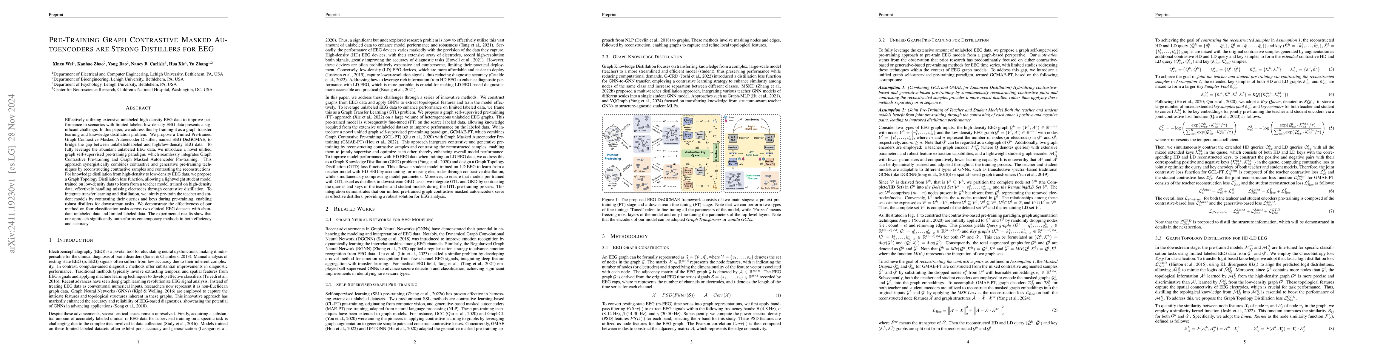 Thumbnail for Pre-Training Graph Contrastive Masked Autoencoders are Strong Distillers
  for EEG