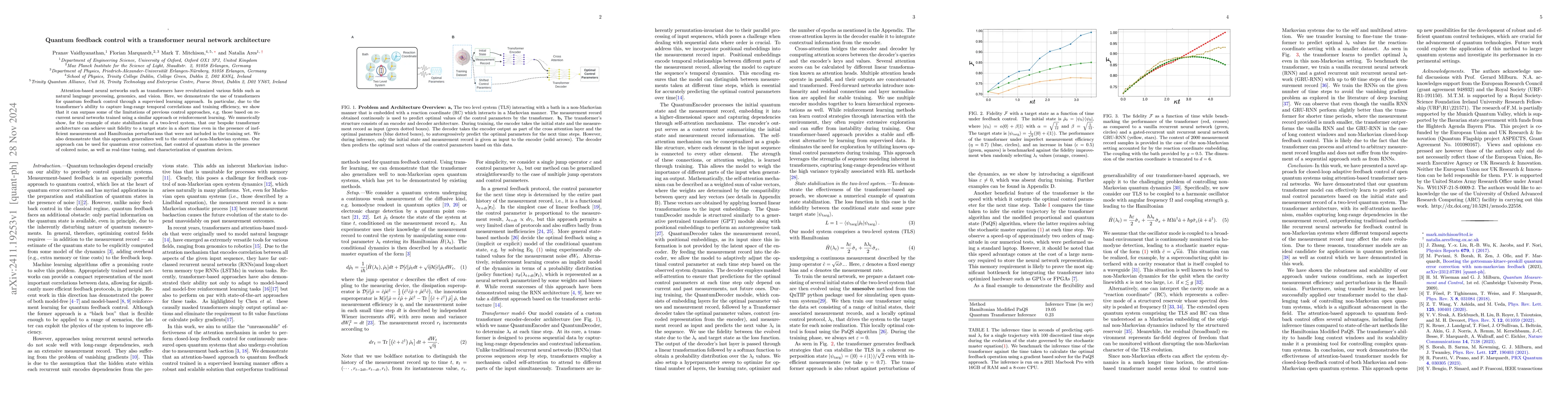 Thumbnail for Quantum feedback control with a transformer neural network architecture