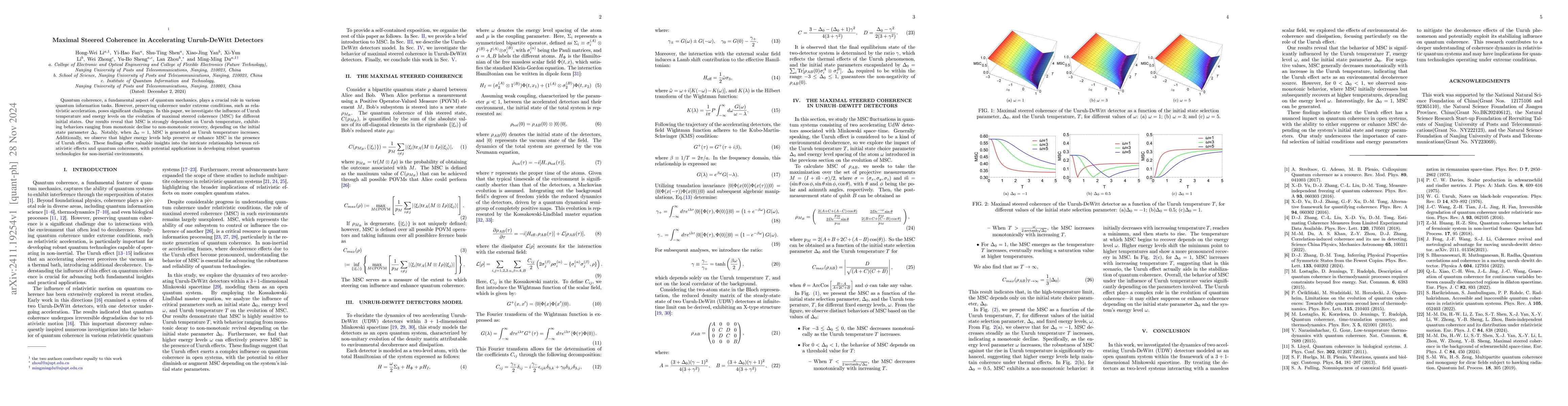 Thumbnail for Maximal Steered Coherence in Accelerating Unruh-DeWitt Detectors