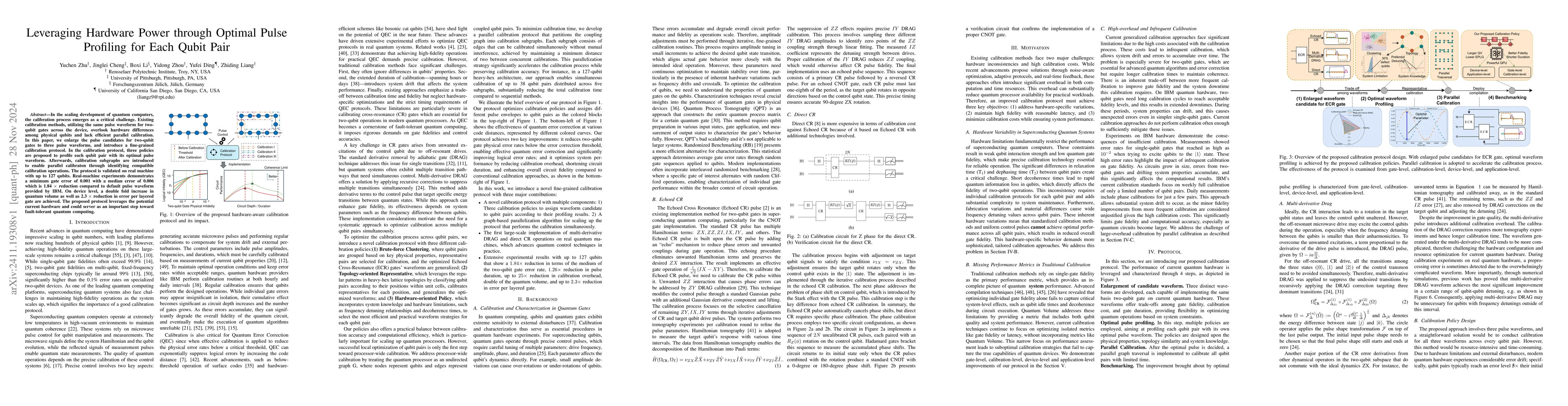Thumbnail for Leveraging Hardware Power through Optimal Pulse Profiling for Each Qubit
  Pair