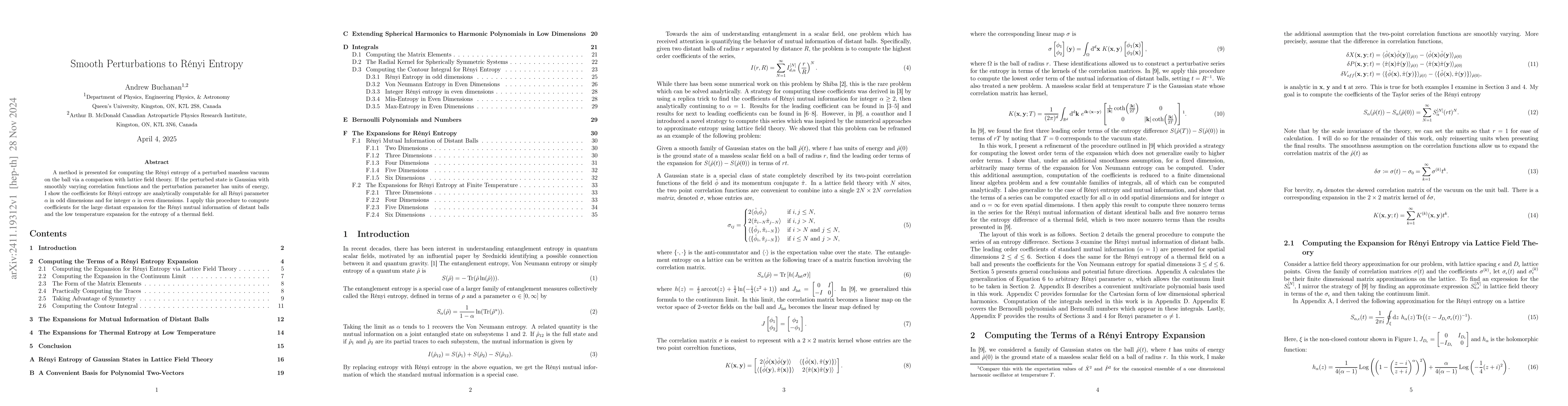 Thumbnail for Smooth Perturbations to Rényi Entropy