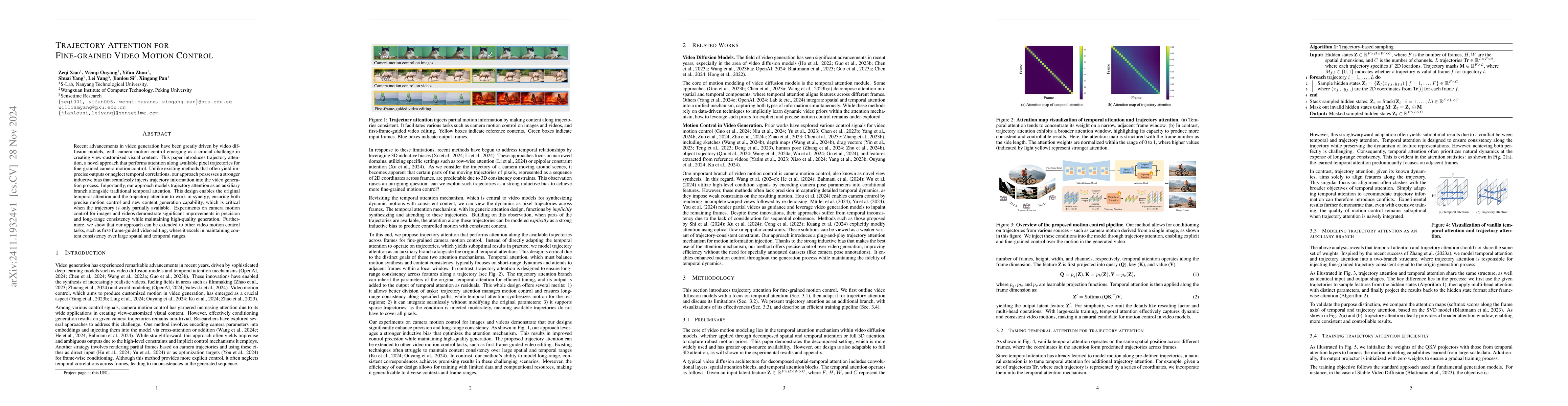 Thumbnail for Trajectory Attention for Fine-grained Video Motion Control