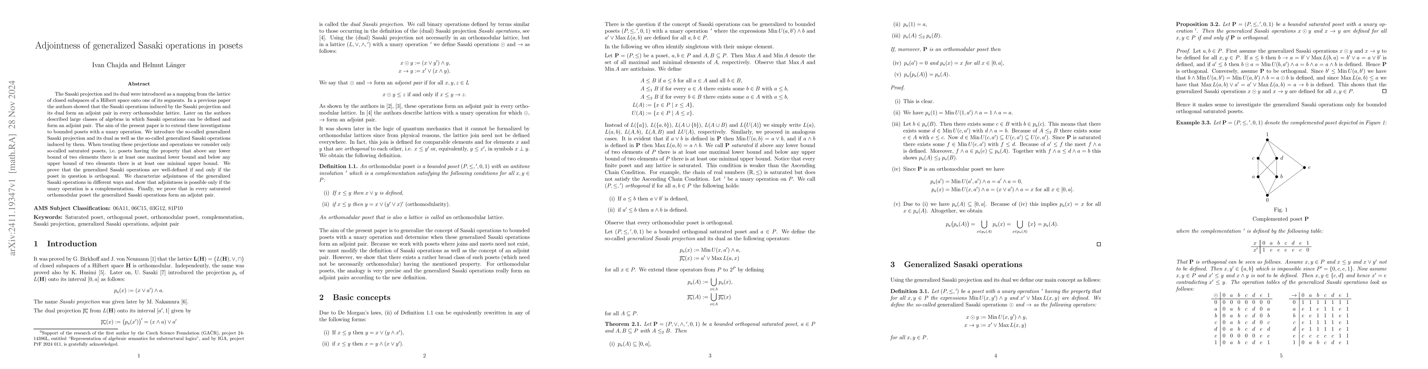 Thumbnail for Adjointness of generalized Sasaki operations in posets