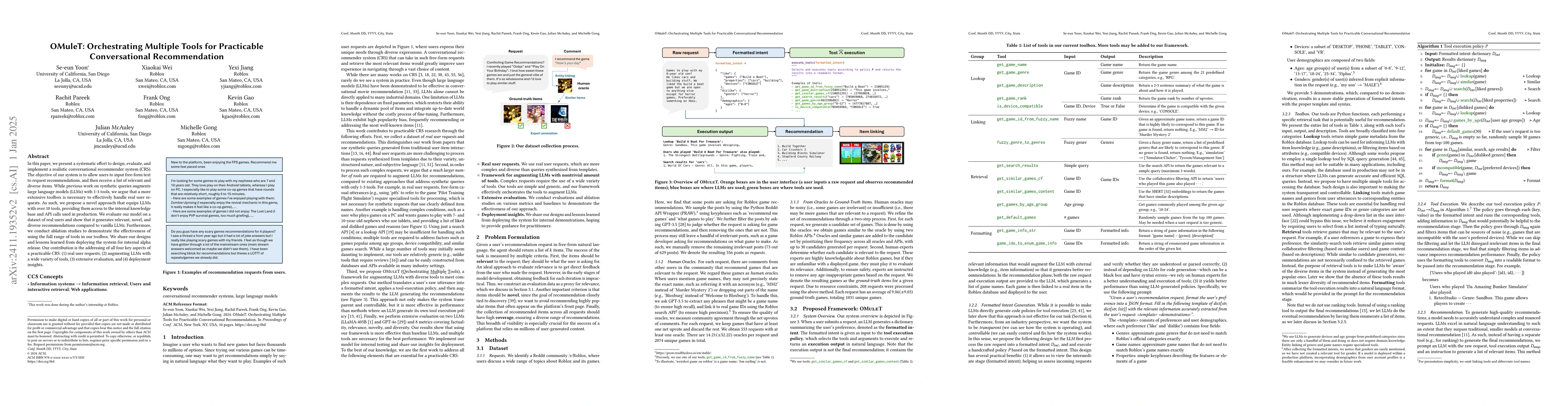 Thumbnail for OMuleT: Orchestrating Multiple Tools for Practicable Conversational
  Recommendation