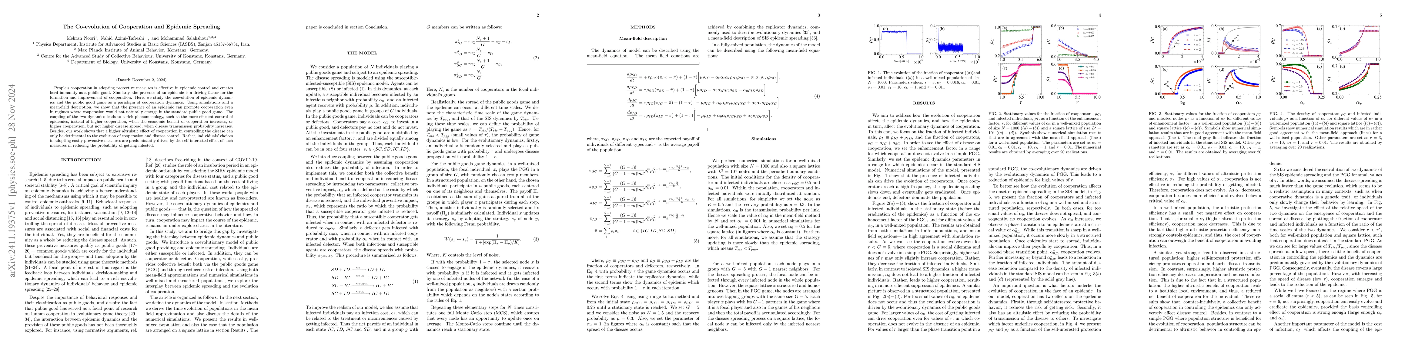 Thumbnail for The Co-evolution of Cooperation and Epidemic Spreading