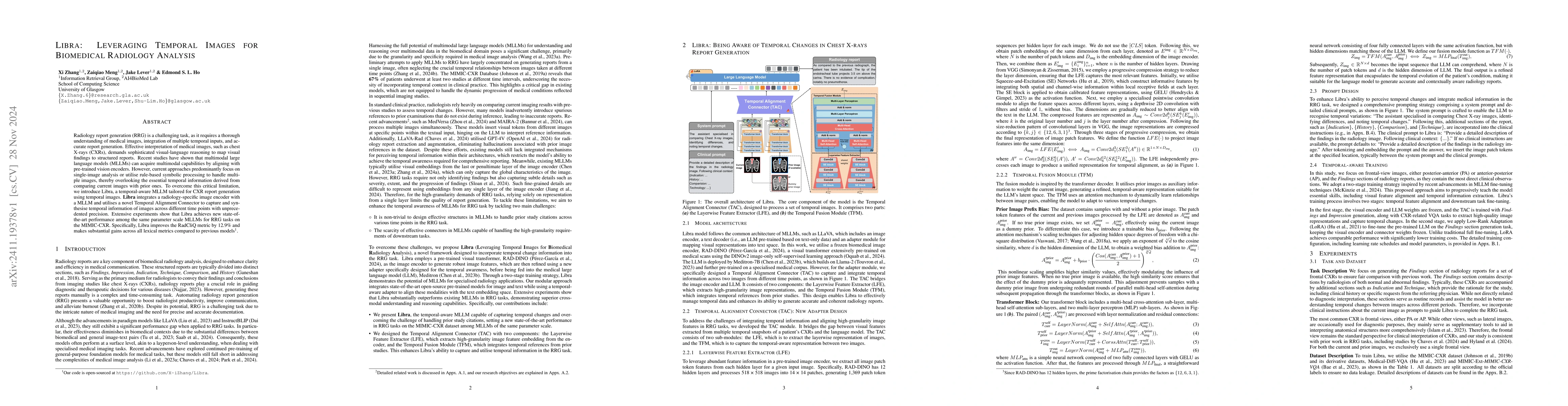 Thumbnail for Libra: Leveraging Temporal Images for Biomedical Radiology Analysis
