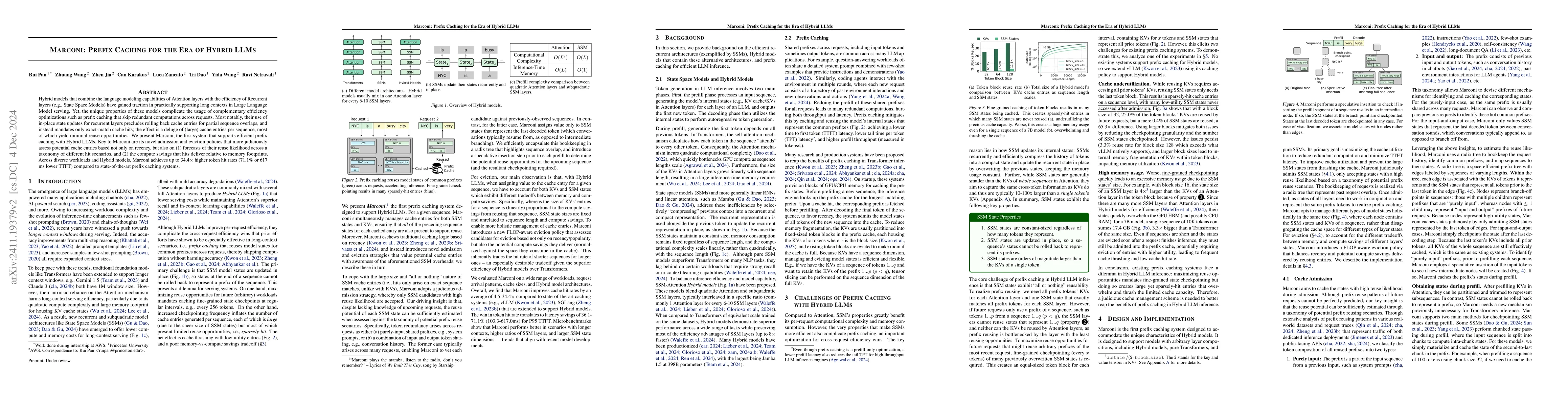 Thumbnail for Marconi: Prefix Caching for the Era of Hybrid LLMs