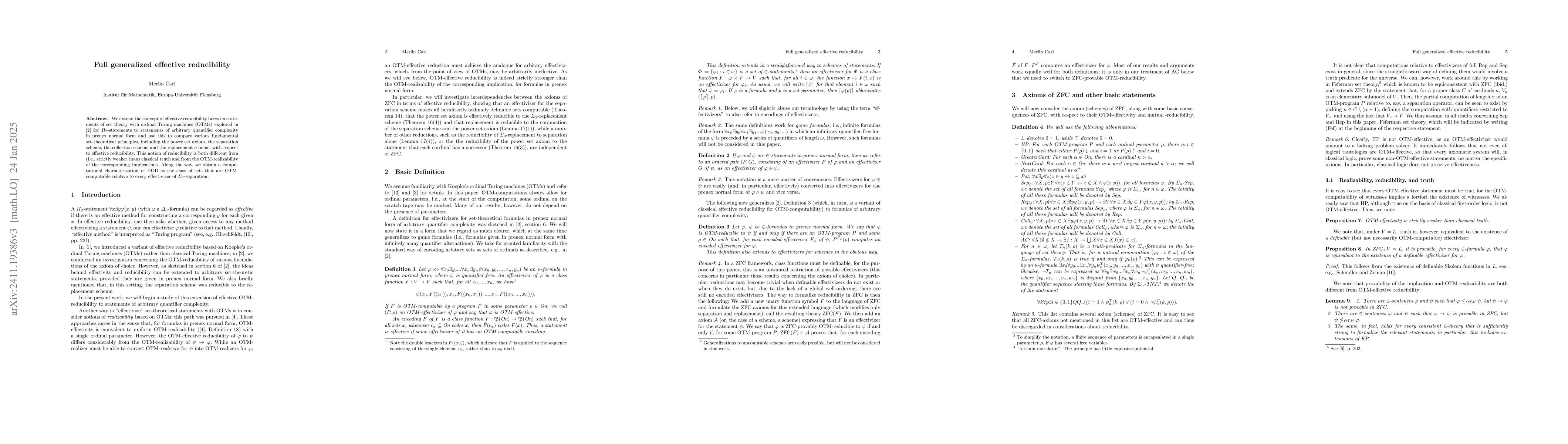 Thumbnail for Full Generalized Effective Reducibility