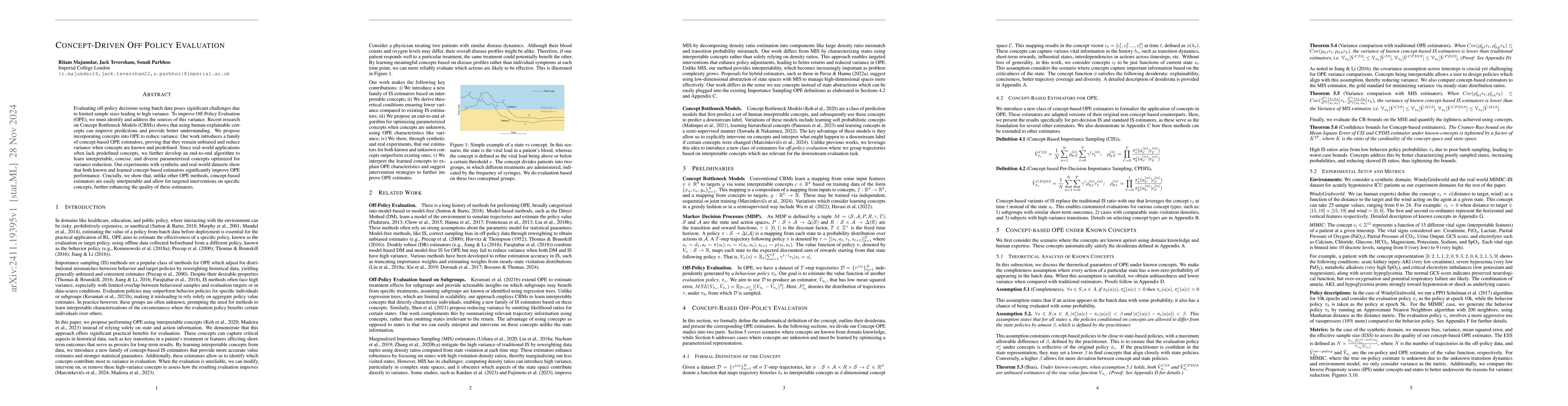 Thumbnail for Concept-driven Off Policy Evaluation