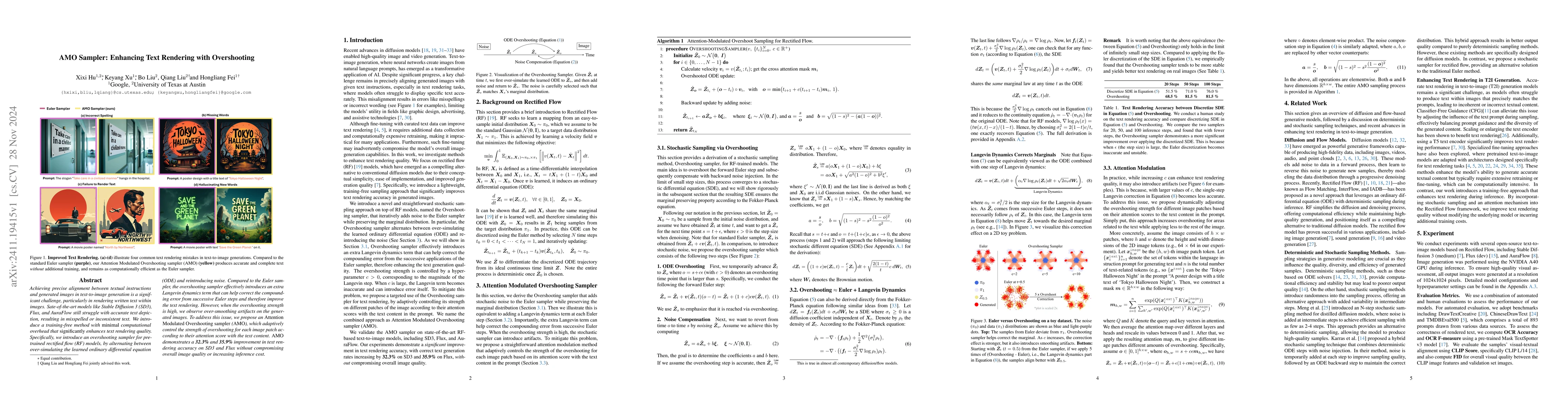 Thumbnail for AMO Sampler: Enhancing Text Rendering with Overshooting