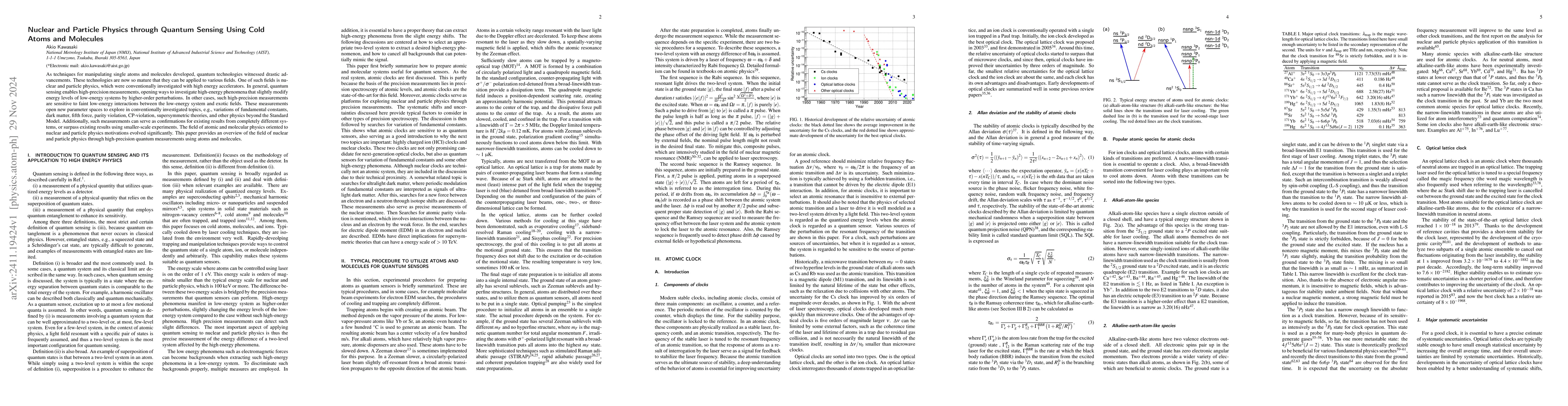 Thumbnail for Nuclear and Particle Physics through Quantum Sensing Using Cold Atoms
  and Molecules