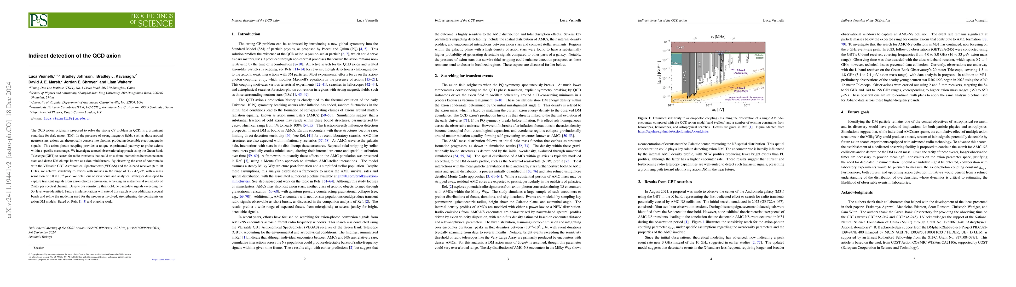 Thumbnail for Indirect detection of the QCD axion
