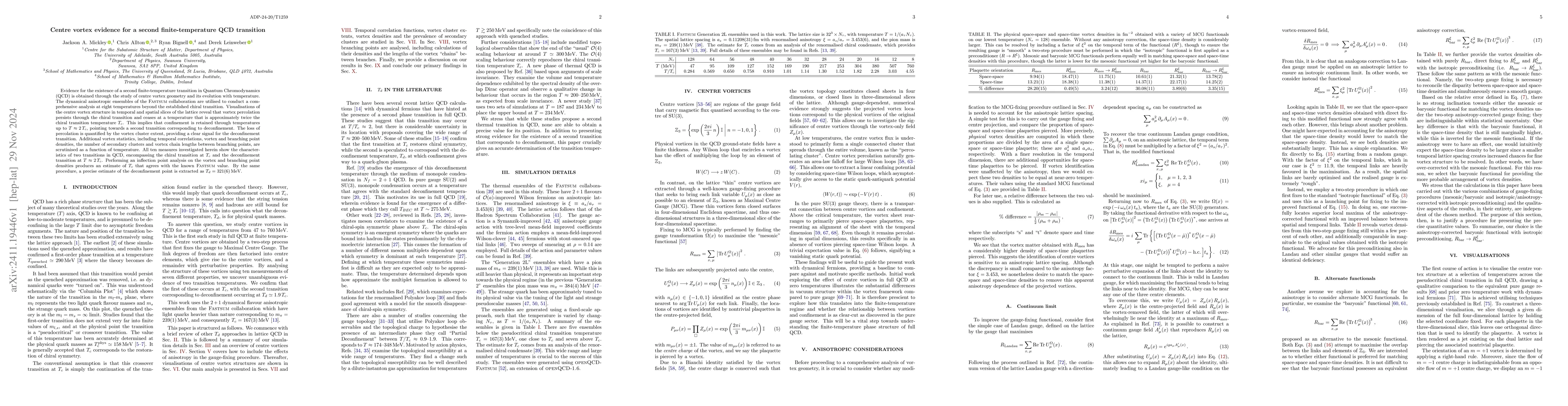 Thumbnail for Centre vortex evidence for a second finite-temperature QCD transition