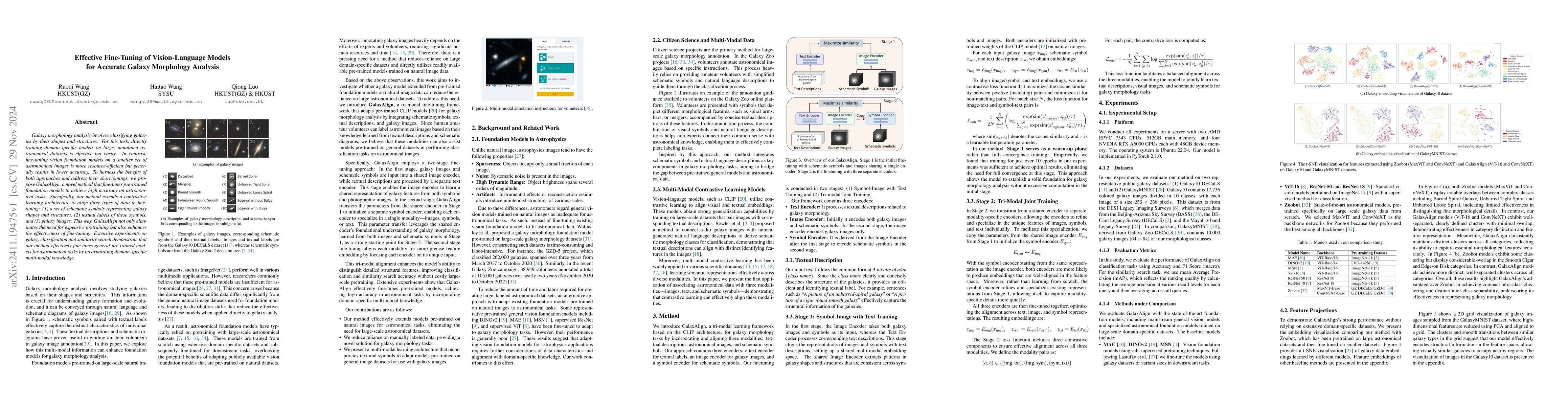 Thumbnail for Effective Fine-Tuning of Vision-Language Models for Accurate Galaxy
  Morphology Analysis