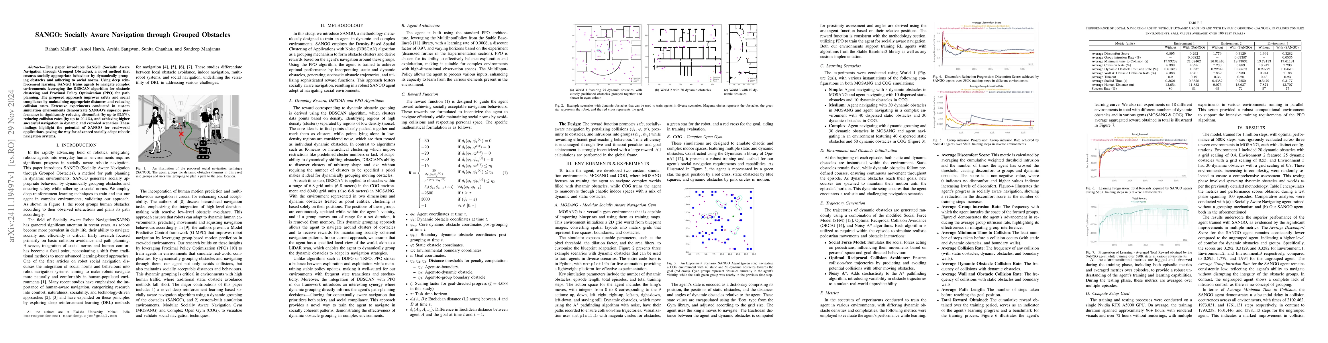 Thumbnail for SANGO: Socially Aware Navigation through Grouped Obstacles