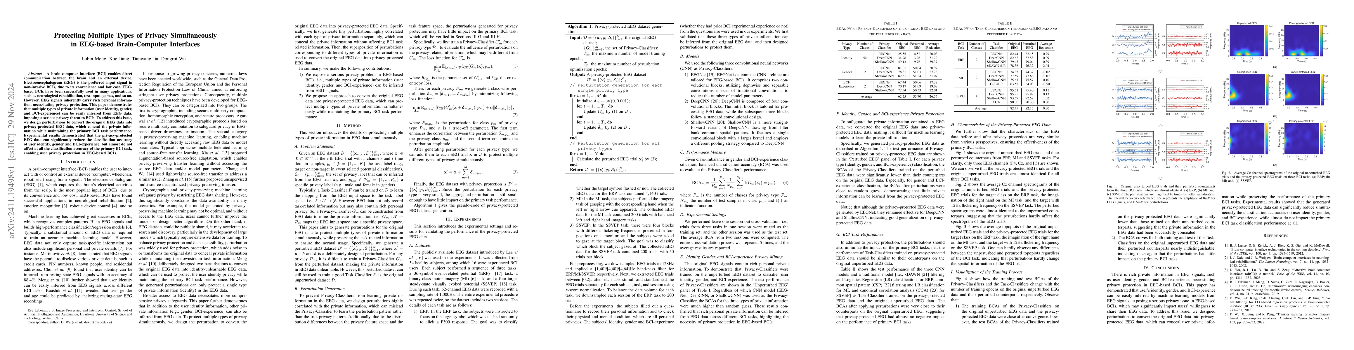 Thumbnail for Protecting Multiple Types of Privacy Simultaneously in EEG-based
  Brain-Computer Interfaces