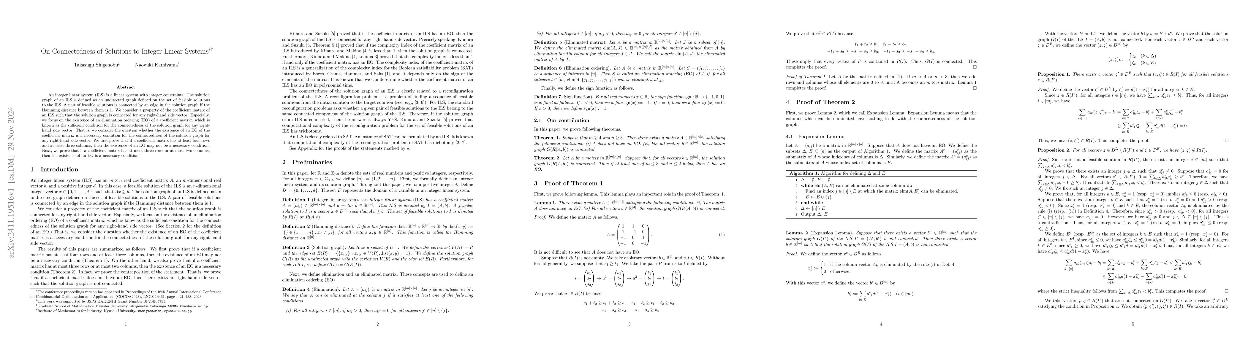 Thumbnail for On Connectedness of Solutions to Integer Linear Systems