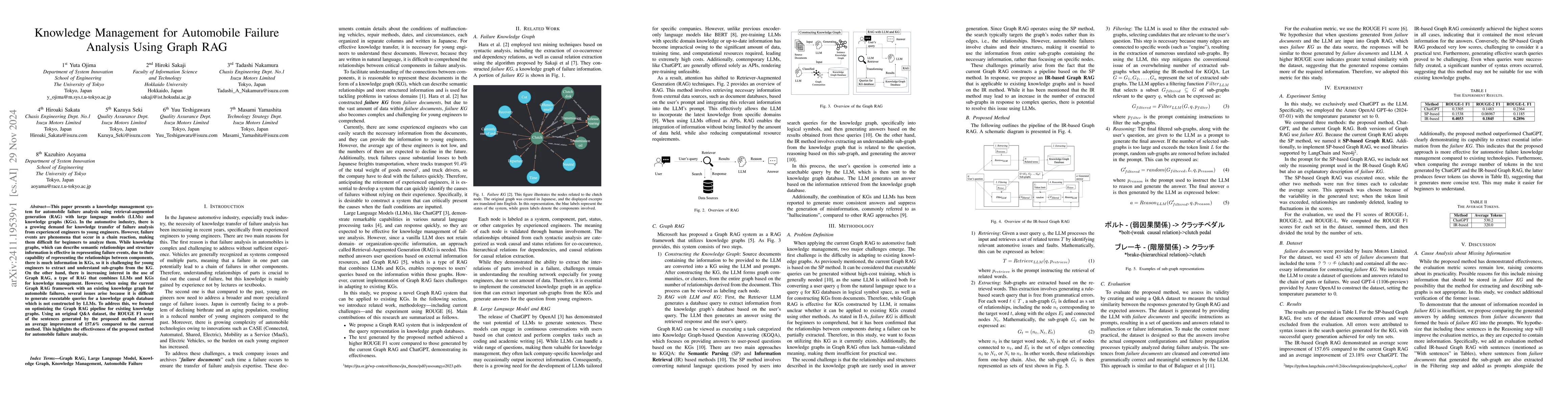 Thumbnail for Knowledge Management for Automobile Failure Analysis Using Graph RAG