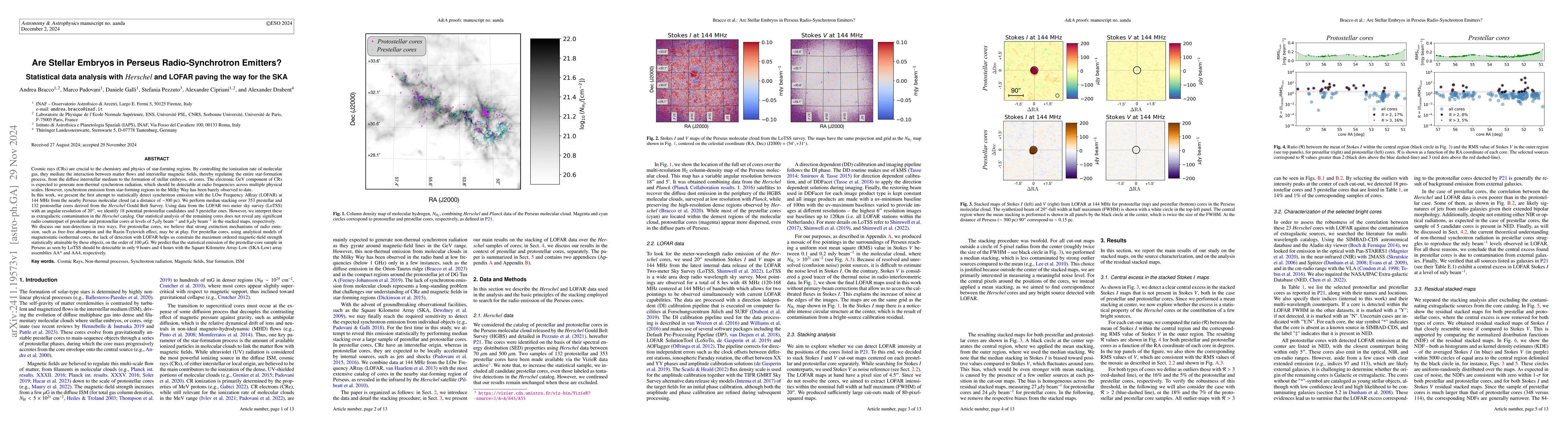 Thumbnail for Are Stellar Embryos in Perseus Radio-Synchrotron Emitters? Statistical
  data analysis with Herschel and LOFAR paving the way for the SKA