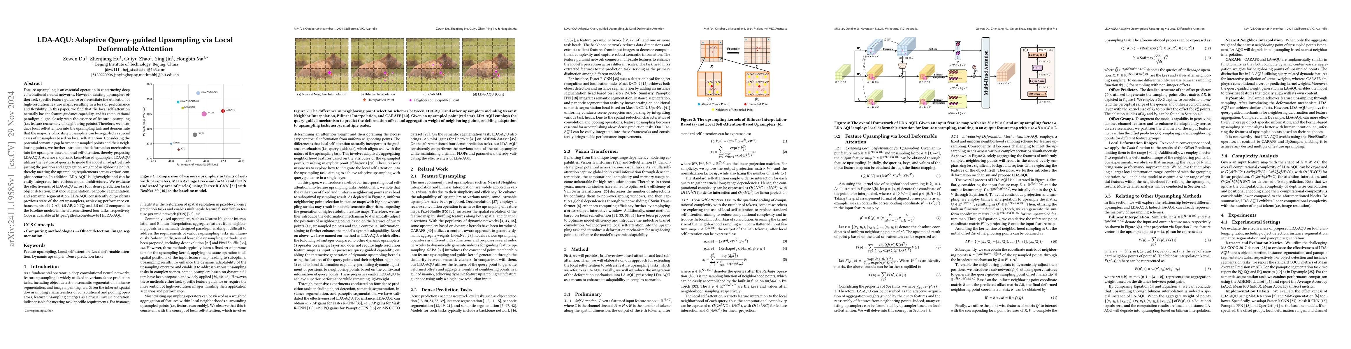 Thumbnail for LDA-AQU: Adaptive Query-guided Upsampling via Local Deformable Attention