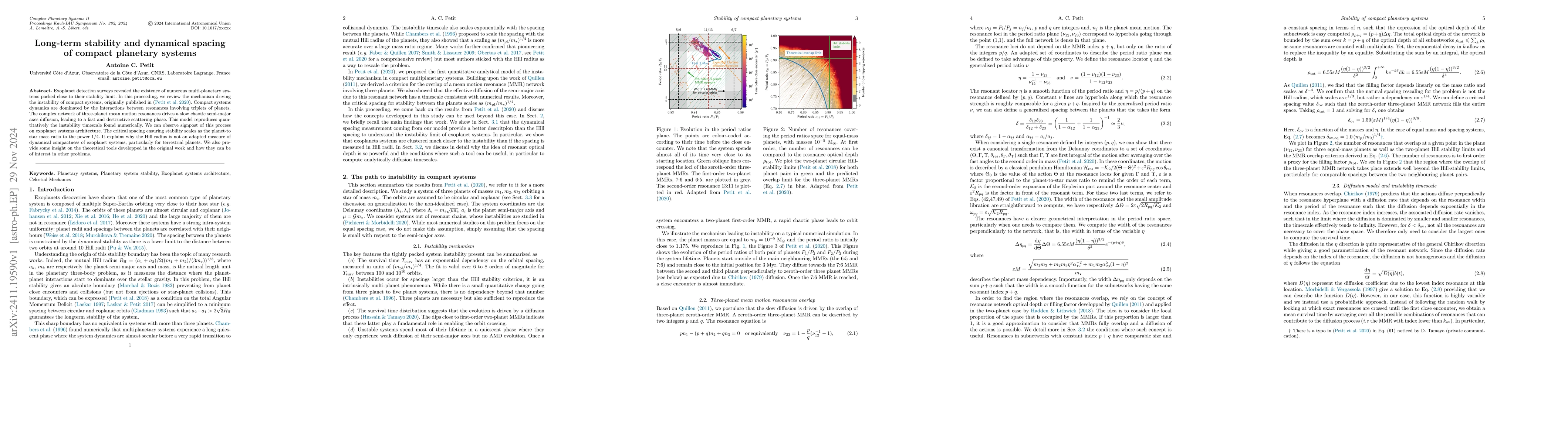 Thumbnail for Long-term stability and dynamical spacing of compact planetary systems