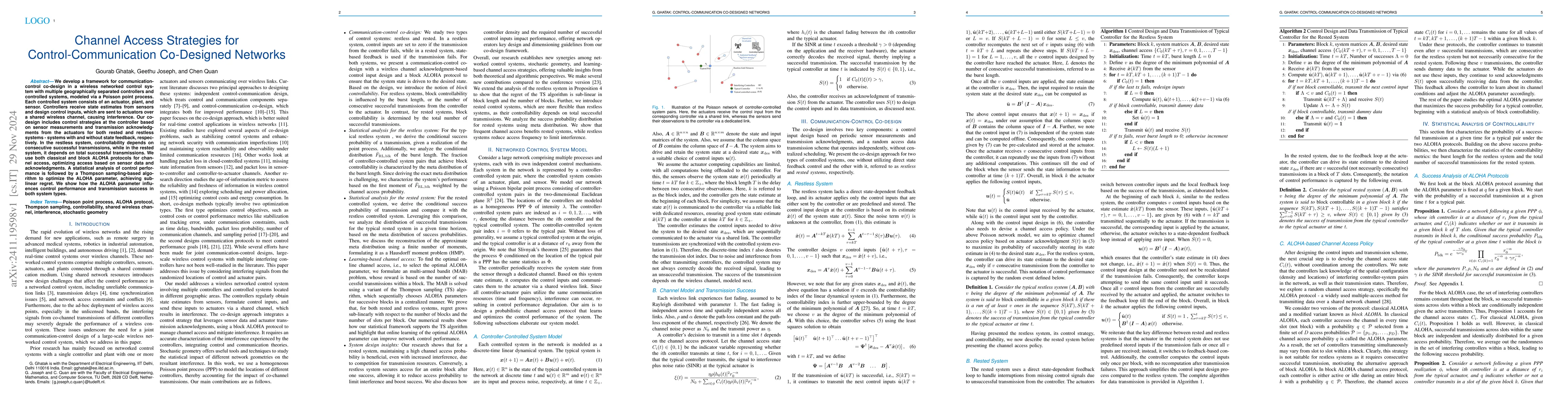 Thumbnail for Channel Access Strategies for Control-Communication Co-Designed Networks
