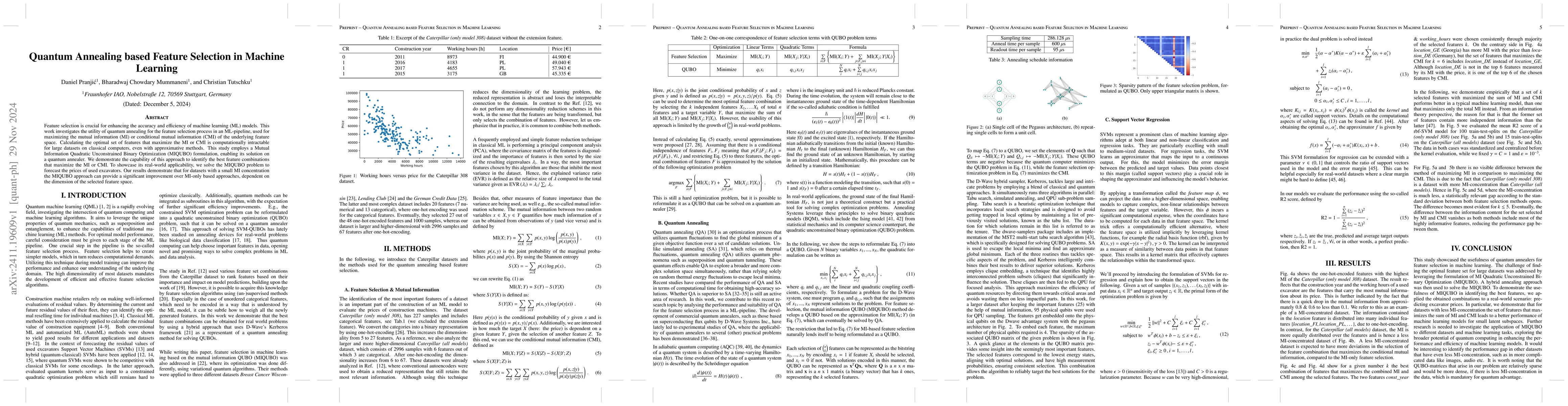 Thumbnail for Quantum Annealing based Feature Selection in Machine Learning
