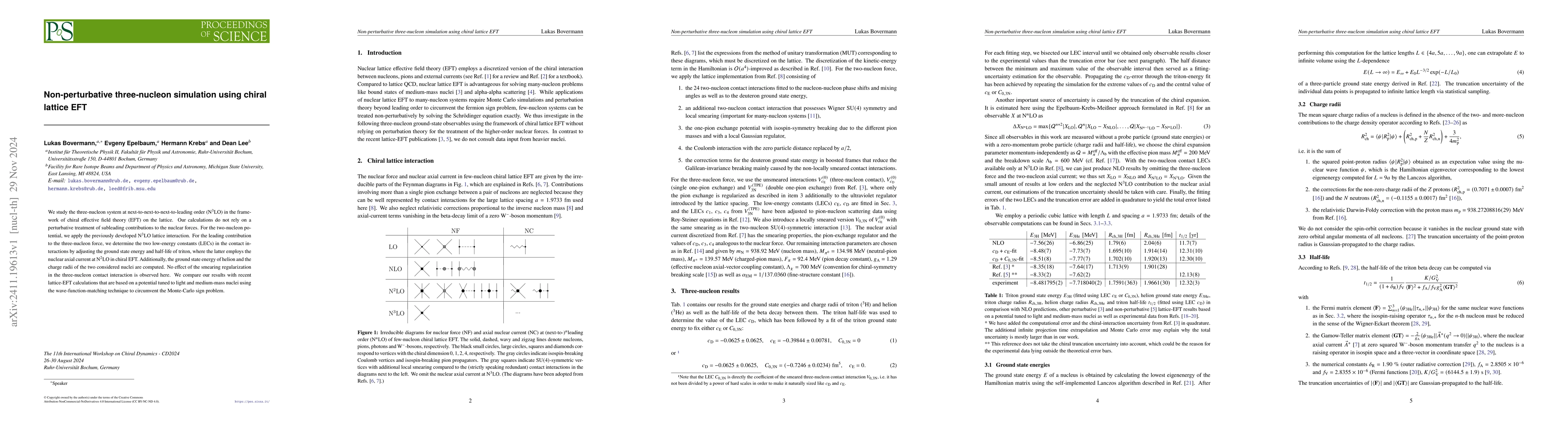 Thumbnail for Non-perturbative three-nucleon simulation using chiral lattice EFT