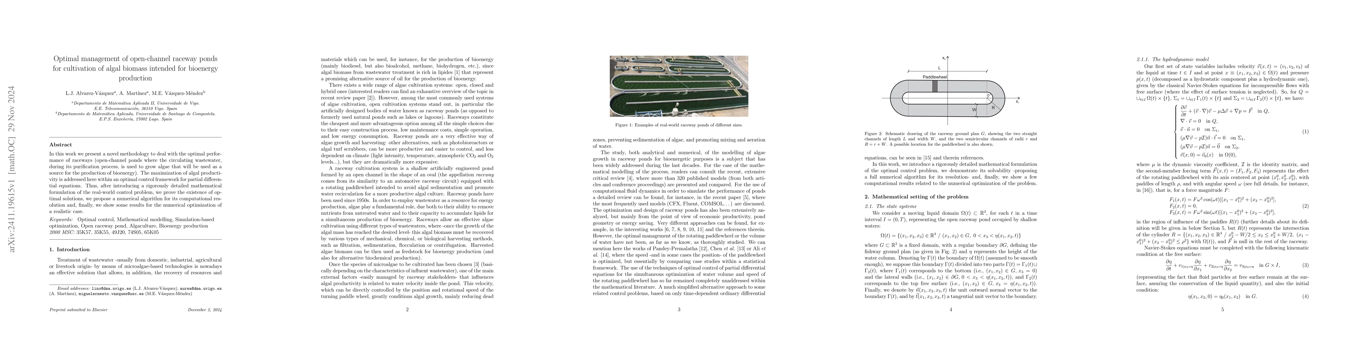 Thumbnail for Optimal management of open-channel raceway ponds for cultivation of
  algal biomass intended for bioenergy production