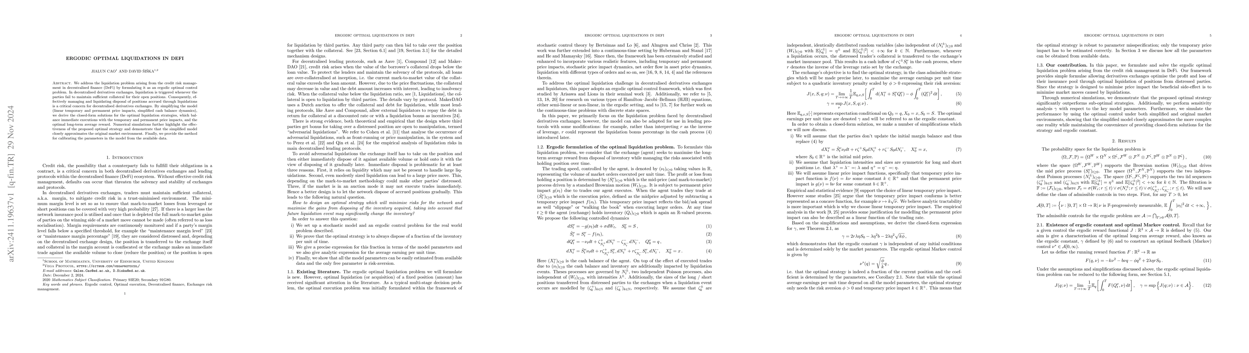 Thumbnail for Ergodic optimal liquidations in DeFi
