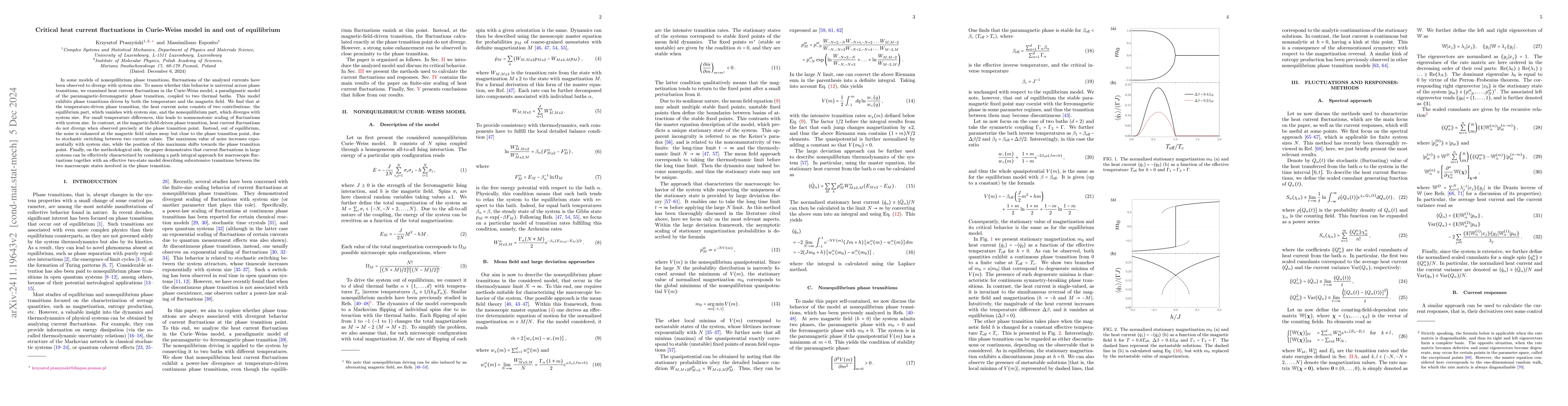 Thumbnail for Critical heat current fluctuations in Curie-Weiss model in and out of
  equilibrium