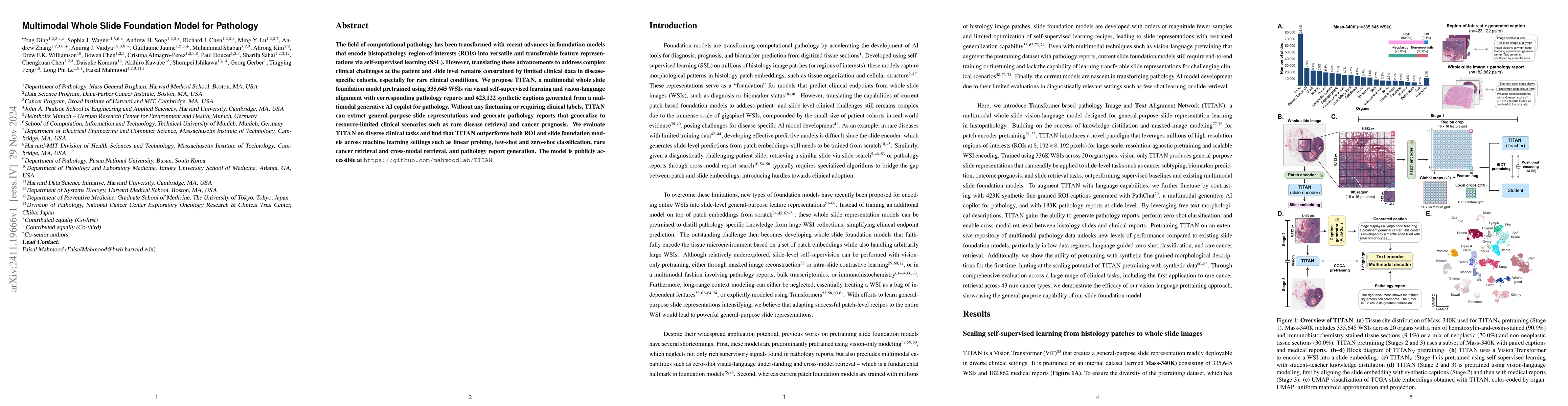 Thumbnail for Multimodal Whole Slide Foundation Model for Pathology