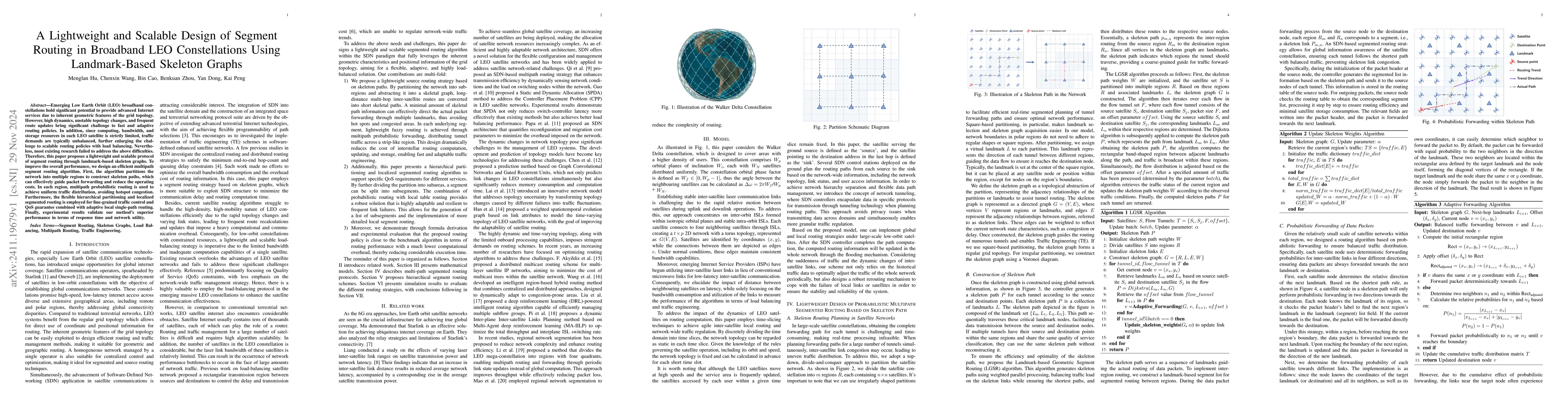 Thumbnail for A Lightweight and Scalable Design of Segment Routing in Broadband LEO
  Constellations Using Landmark-Based Skeleton Graphs