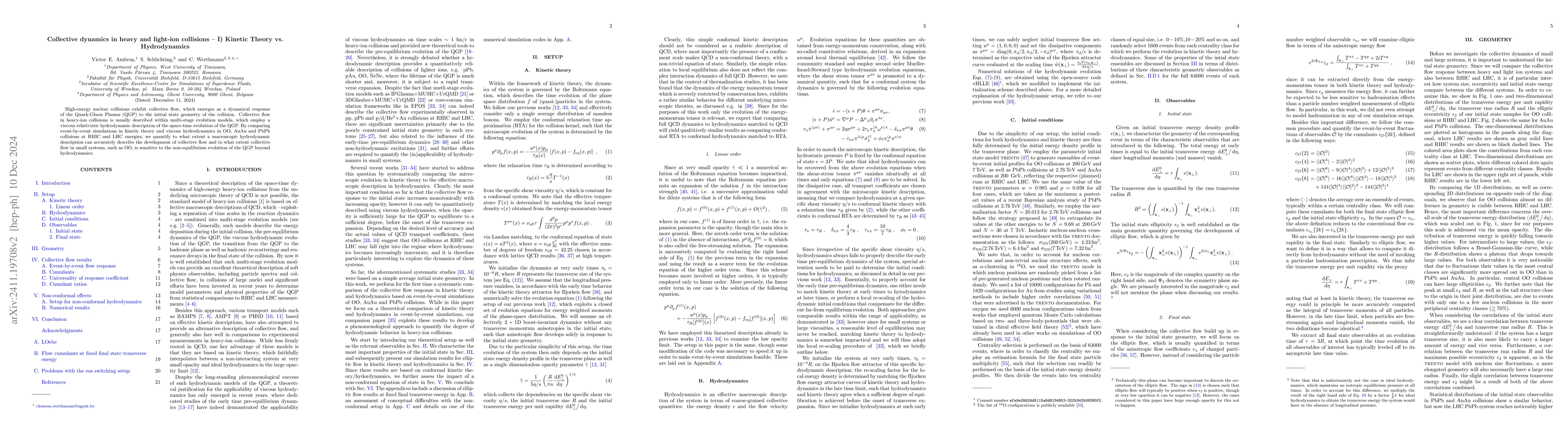 Thumbnail for Collective dynamics in heavy and light-ion collisions -- I) Kinetic
  Theory vs. Hydrodynamics