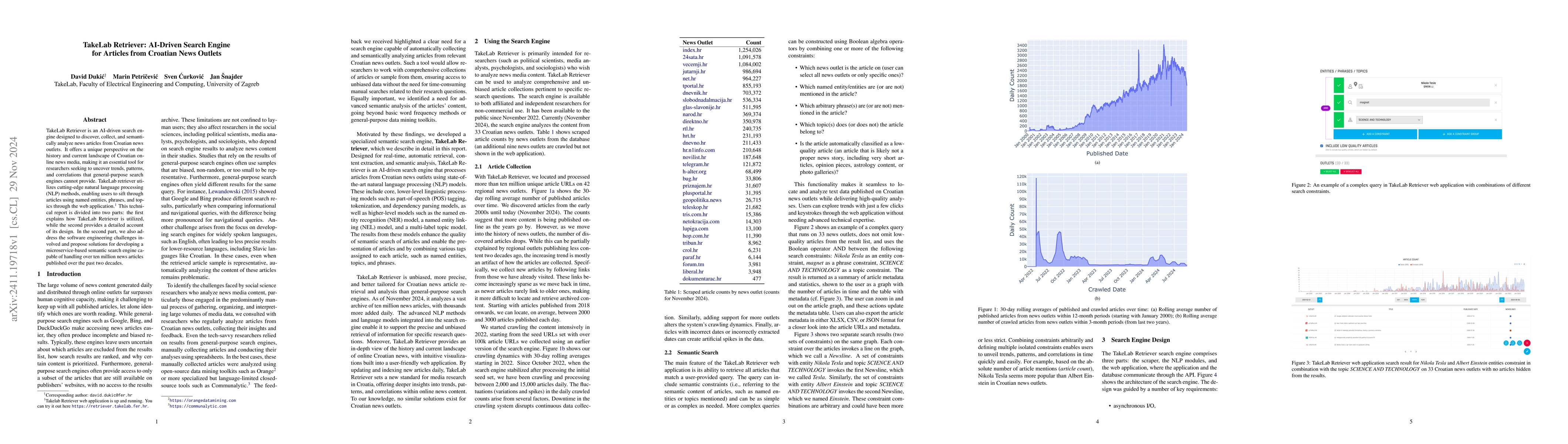 Thumbnail for TakeLab Retriever: AI-Driven Search Engine for Articles from Croatian
  News Outlets