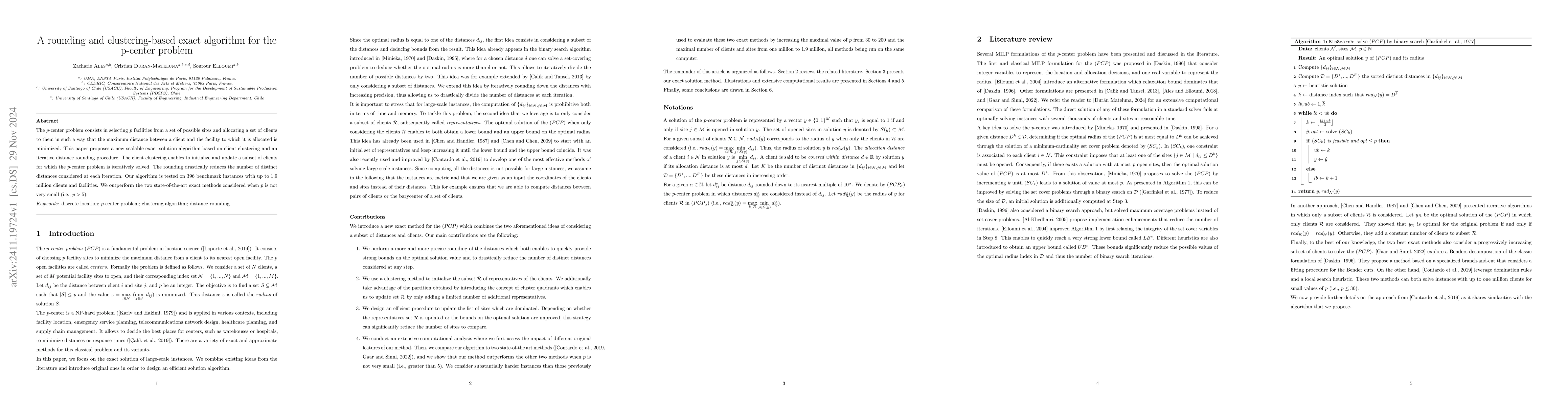 Thumbnail for A rounding and clustering-based exact algorithm for the p-center problem