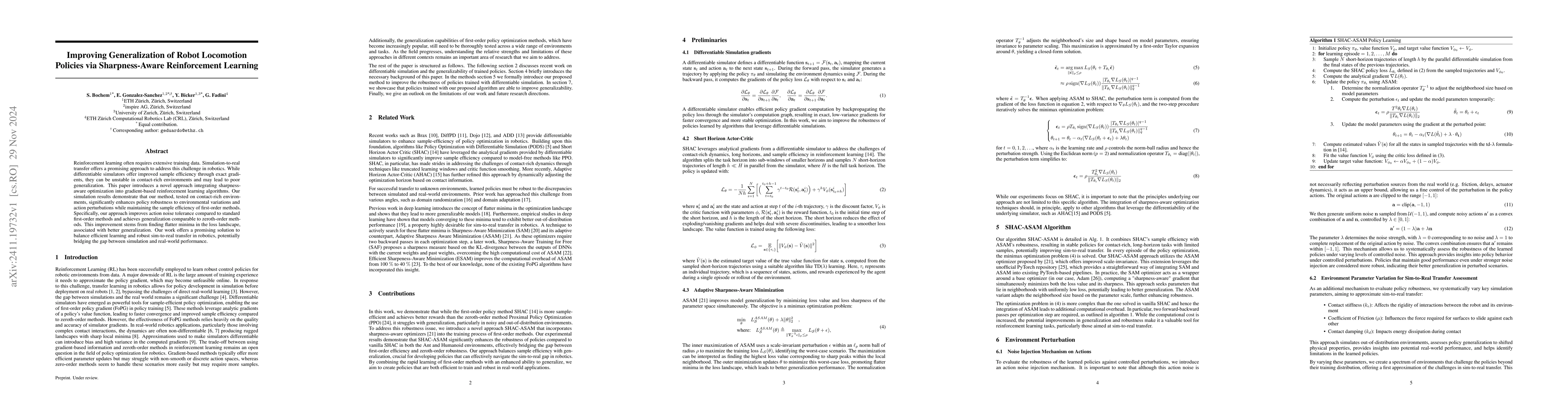Thumbnail for Improving generalization of robot locomotion policies via
  Sharpness-Aware Reinforcement Learning