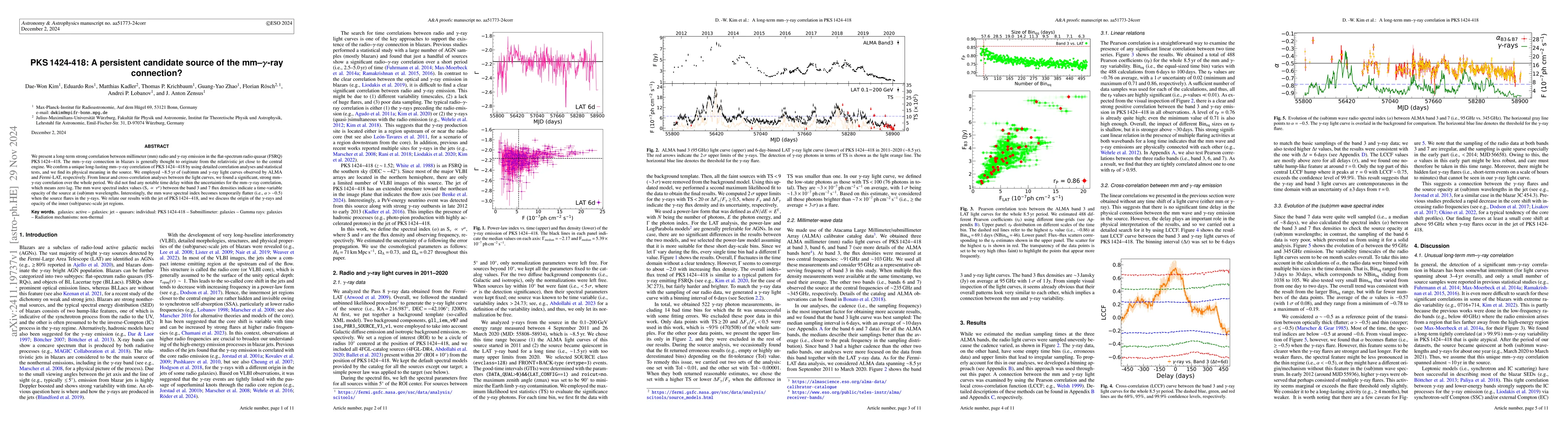 Thumbnail for PKS 1424-418: A persistent candidate source of the mm$-γ$-ray
  connection?