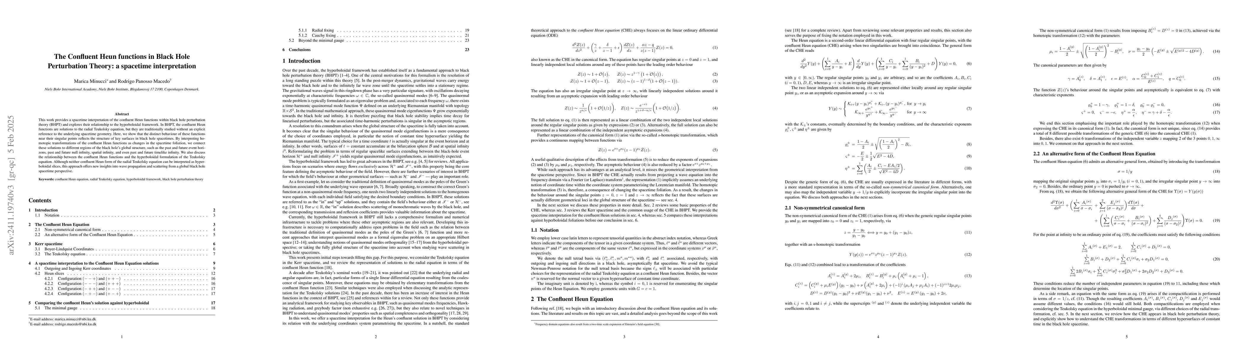 Thumbnail for The Confluent Heun functions in Black Hole Perturbation Theory: a
  spacetime interpretation