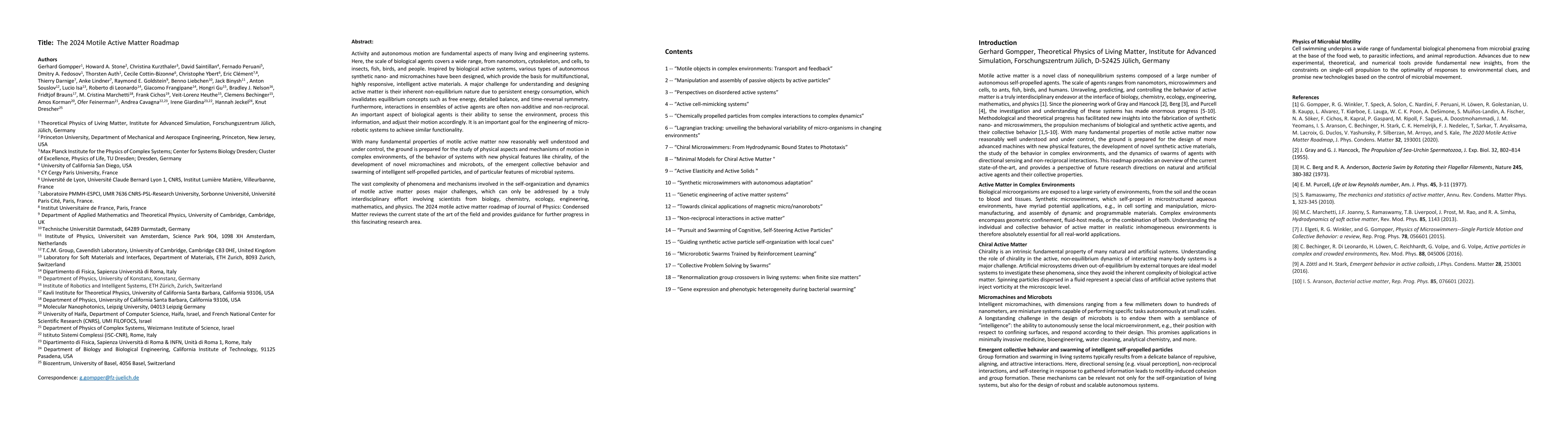 Thumbnail for The 2024 Motile Active Matter Roadmap