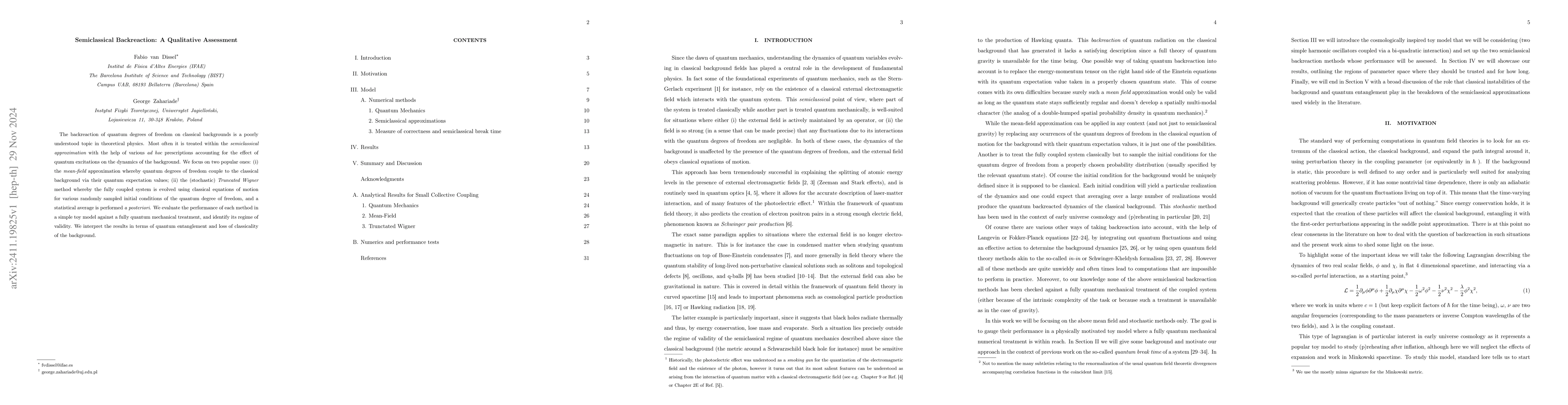 Thumbnail for Semiclassical Backreaction: A Qualitative Assessment