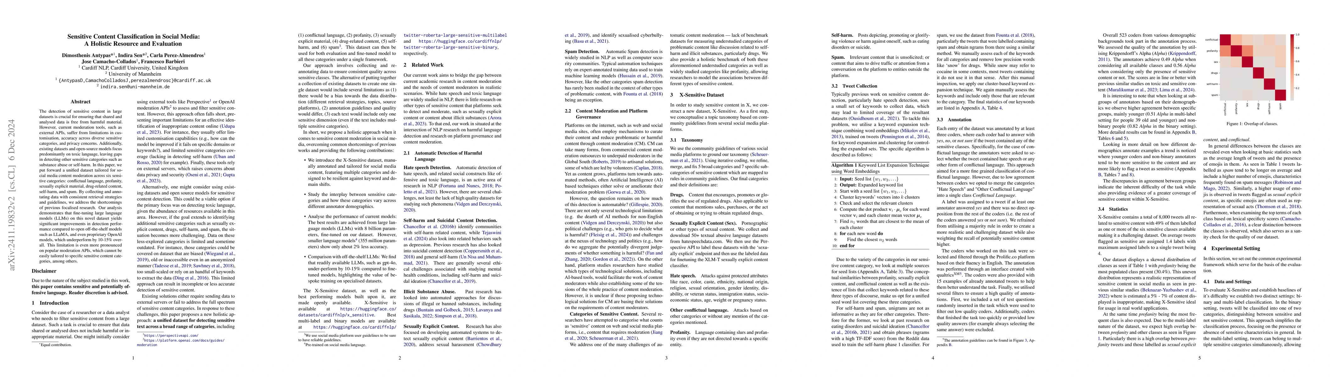 Thumbnail for Sensitive Content Classification in Social Media: A Holistic Resource
  and Evaluation