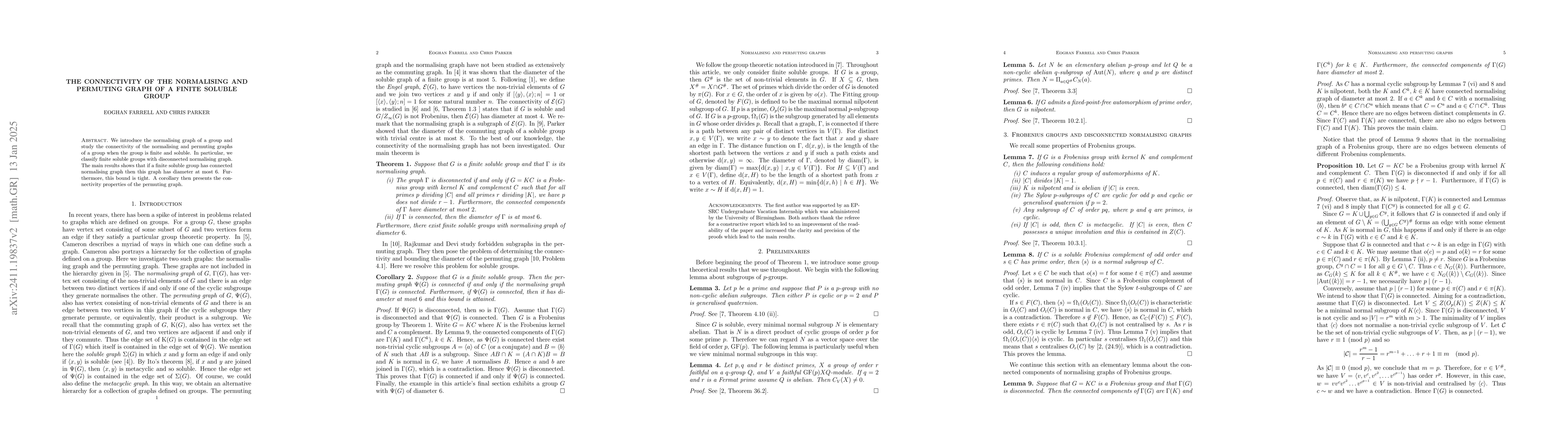 Thumbnail for The connectivity of the normalising and permuting graph of a finite
  soluble group