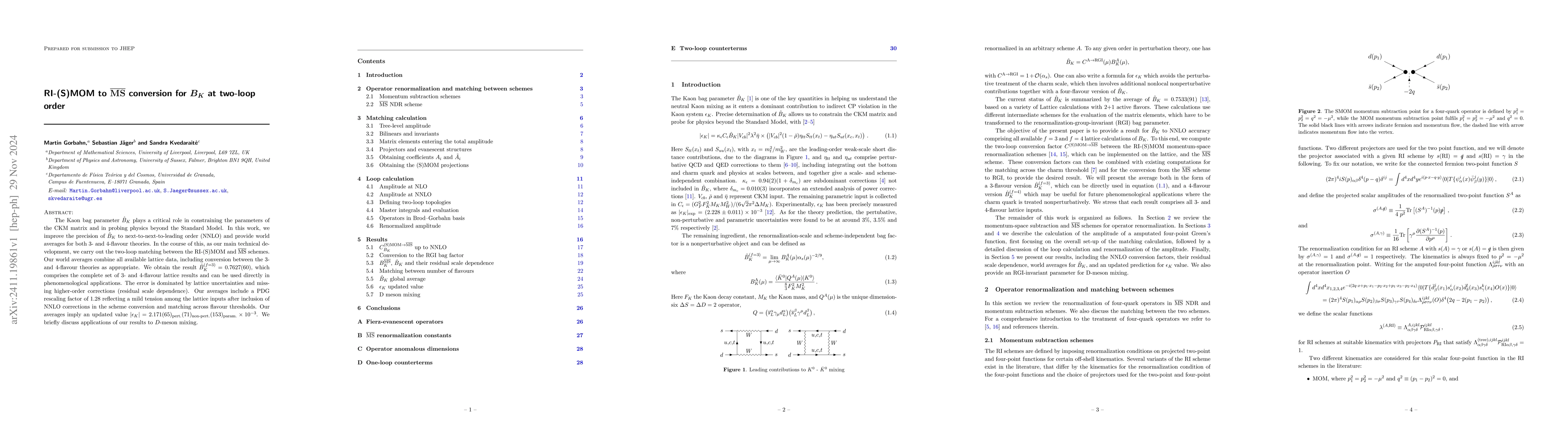 Thumbnail for RI-(S)MOM to $\overline{\rm MS}$ conversion for $B_K$ at two-loop order