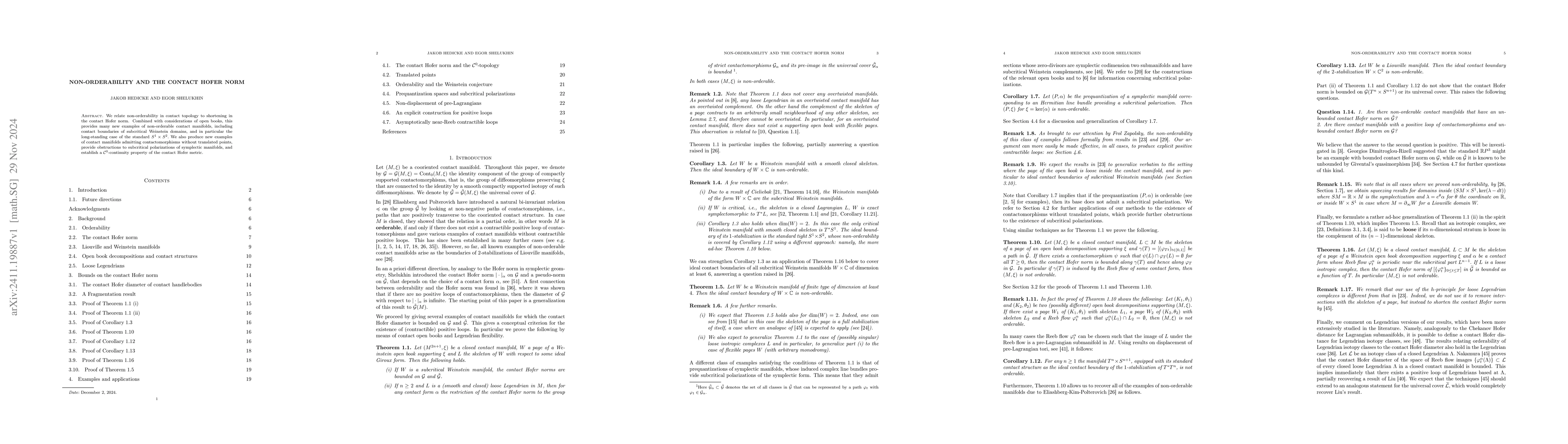 Thumbnail for Non-orderability and the contact Hofer norm