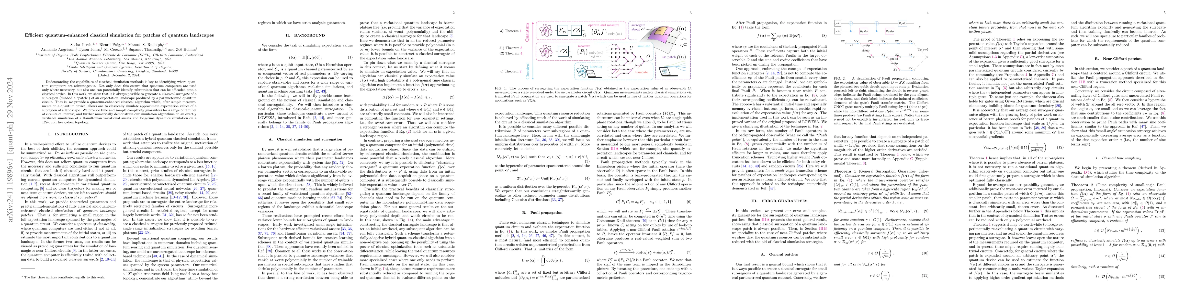 Thumbnail for Efficient quantum-enhanced classical simulation for patches of quantum
  landscapes