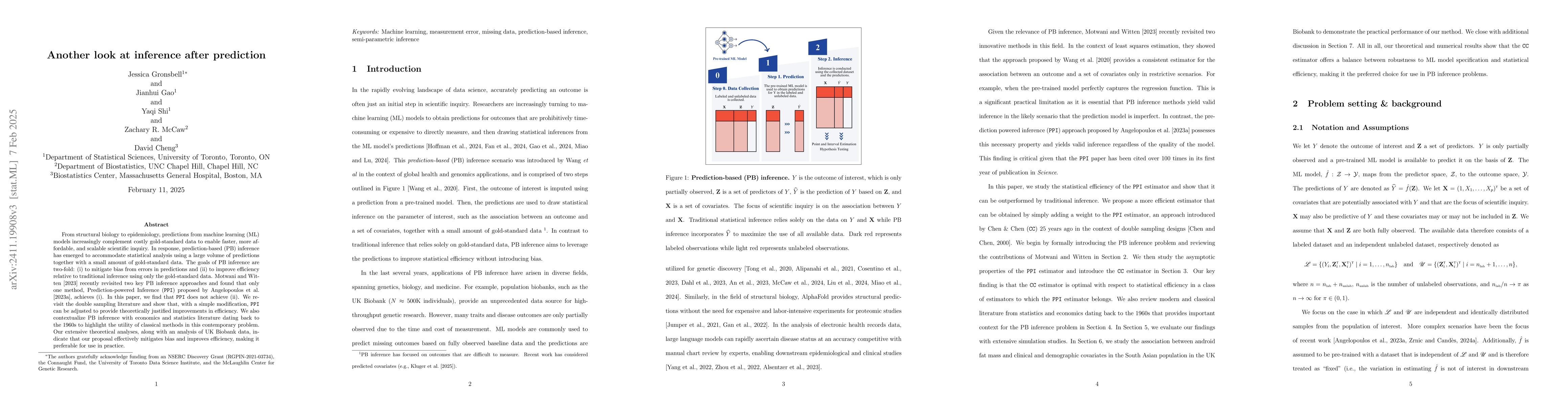 Thumbnail for Another look at inference after prediction