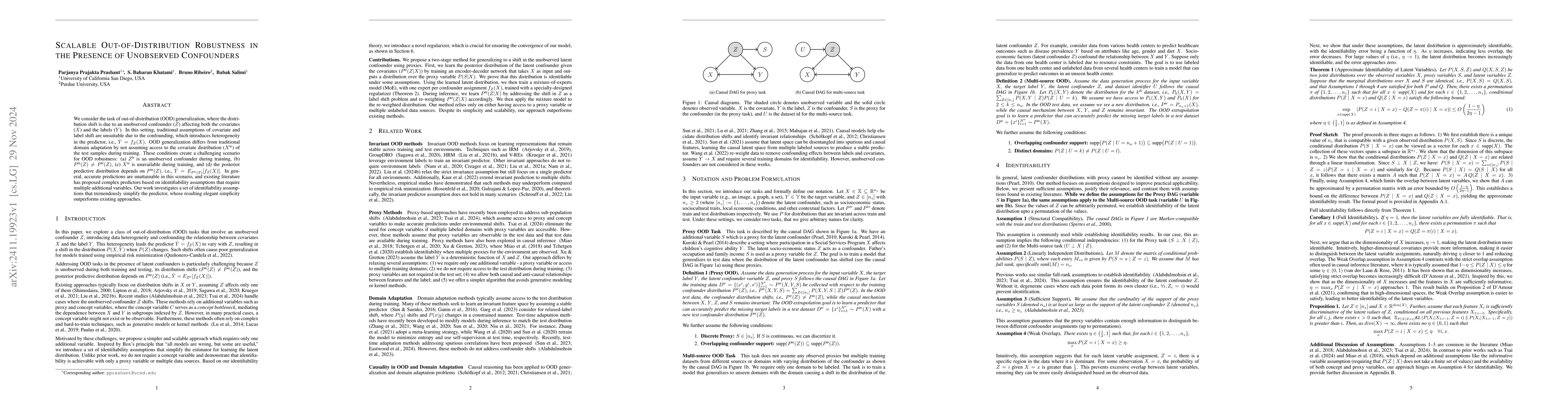 Thumbnail for Scalable Out-of-distribution Robustness in the Presence of Unobserved
  Confounders